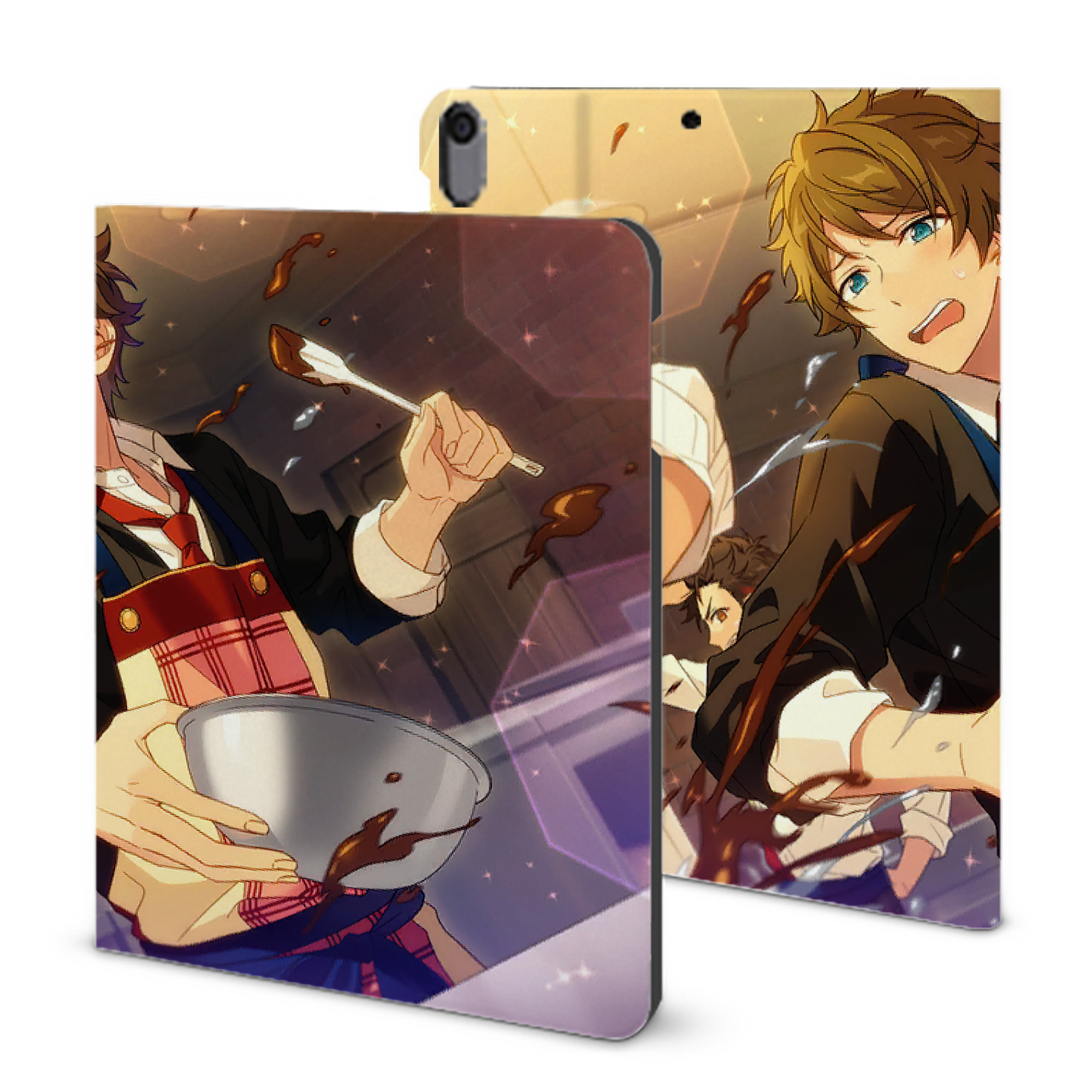 （画像用） あんさんぶるスターズ! Ensemble Stars IPad ケース ブック型 PUレザー TPU 耐衝撃 軽量 薄型 ペン収納なし 全面保護 IPad 各モデル対応